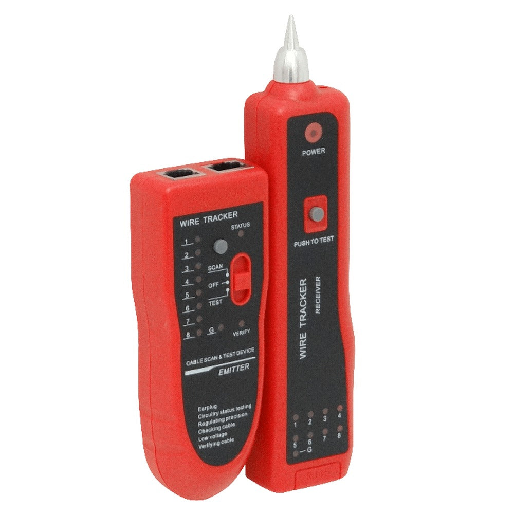 WIRETRACKER Localizador de cables con generador de tono y sonda, incluye 2 pilas de 9V