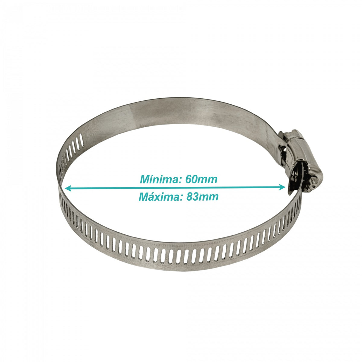CLAMP-82 Diametro-60-83mm Espesor-12mm Abrazadera Metalica Ajustable