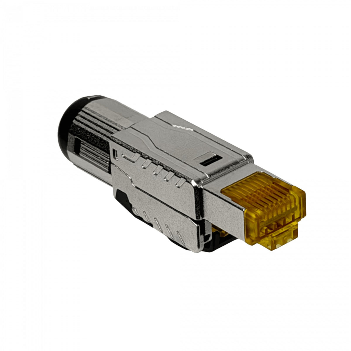 RJ6P-S Conector RJ45 macho blindado FTP Cat6 para cable unifilar, autoperforante, con cuerpo metálico