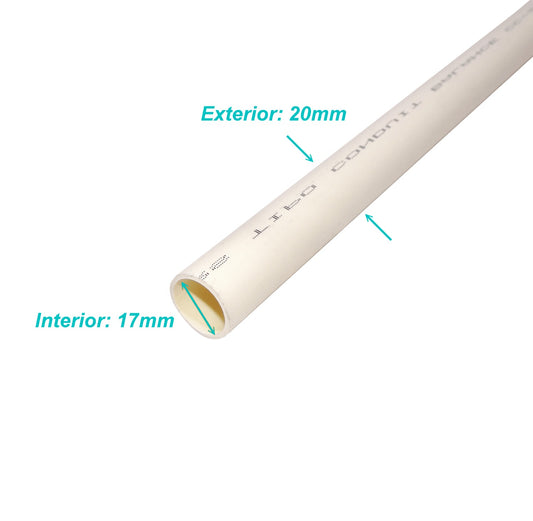 PVC20W-3 LINKCHIP 3mt 20mm x 1,3mm Tubería Conduit Blanca PVC solo corriente debil