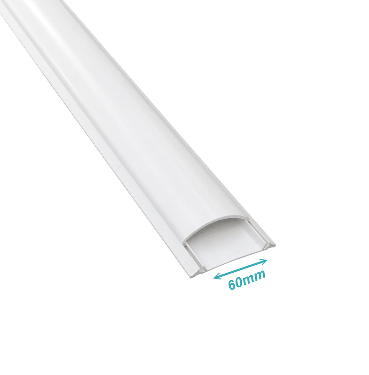 CC-P6516 LINKCHIP Canaleta de Suelo Blanca de PVC de 65x16mm y 2 metros con Tapa de 2,1mm y Base de 1,4mm