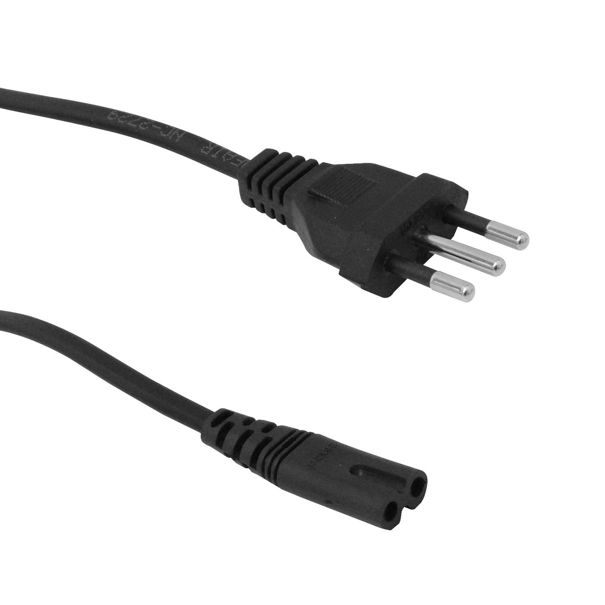 CIM8 Cable de Alimentación Macho Tipo-8 C7-Hembra 1.4m 140cm sin Conexión a Tierra