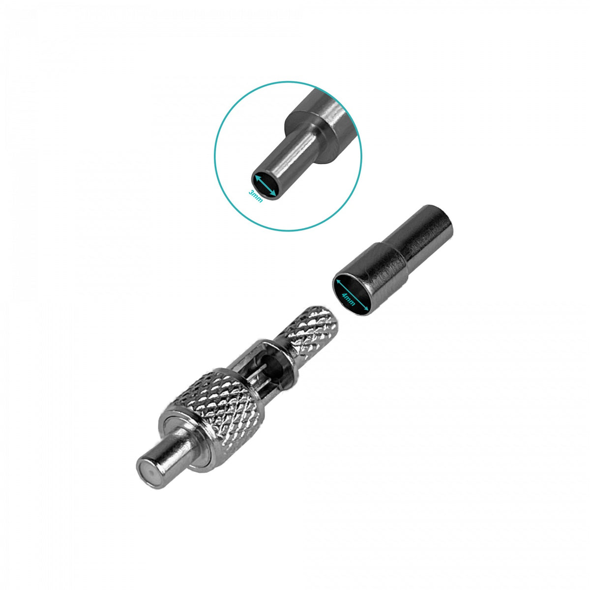 8H1C TS9-Hembra RG316 Conector Coaxial para Crimpar CA100 RG174