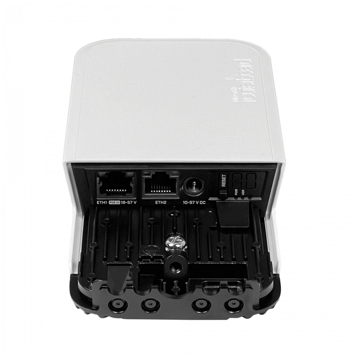 WAP-AC MIKROTIK Punto de acceso inalámbrico de exterior blanco, doble banda 2,4/5GHz 2x2, 25dBm, antena 2,5dBi, 2 puertos 1000, incluye PoE 24V, licencia L4