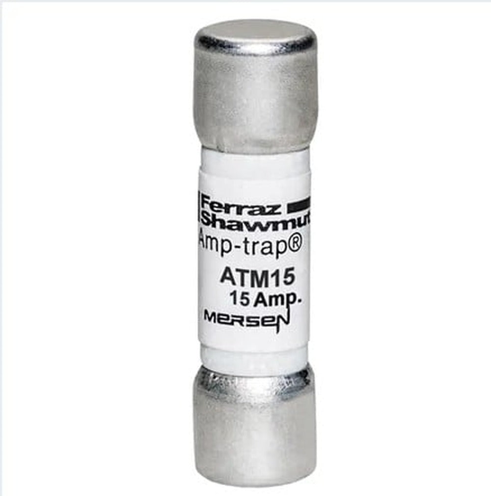 Fusible Midget 10x38mm - rápido 600VAC 600VDC 15A Ferrule Amp-Trap, marca Mersen (Ferraz) - 12A