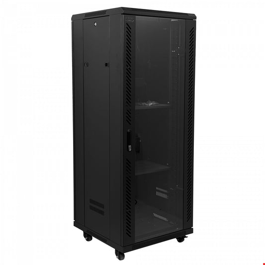 RK32-6L-LIQ. LINKMADE Gabinete Reacondicionado Cristal Suelo 32U/140cm Profundidad 600mm Ancho 60cm Incluye Unidad Distribución Energía-Ventilada