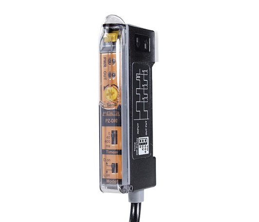 Sensor fotoeléctrico por unidad de fibra óptica NPN 12 a 24VDC con cable
