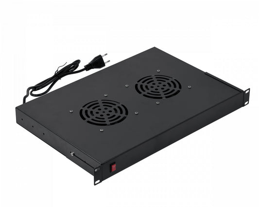 RAT-1L LINKMADE 1U 2-Coolers Negro c/Interruptor-Encendido 220VAC