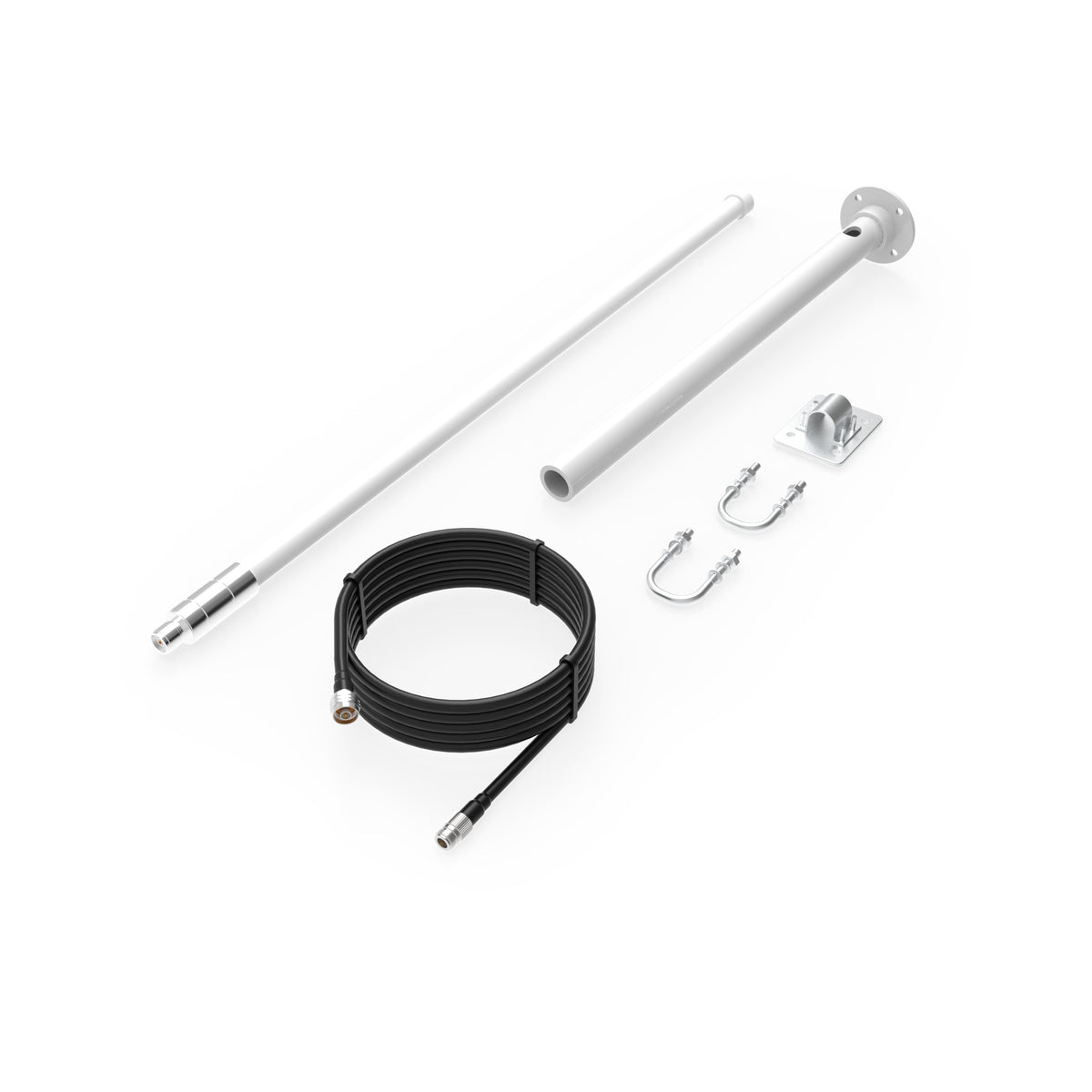 Kit de montaje de antena exterior 5.8 dBi para gateway (AU915) - 5 metros - Poste en U (izaje) - Negro