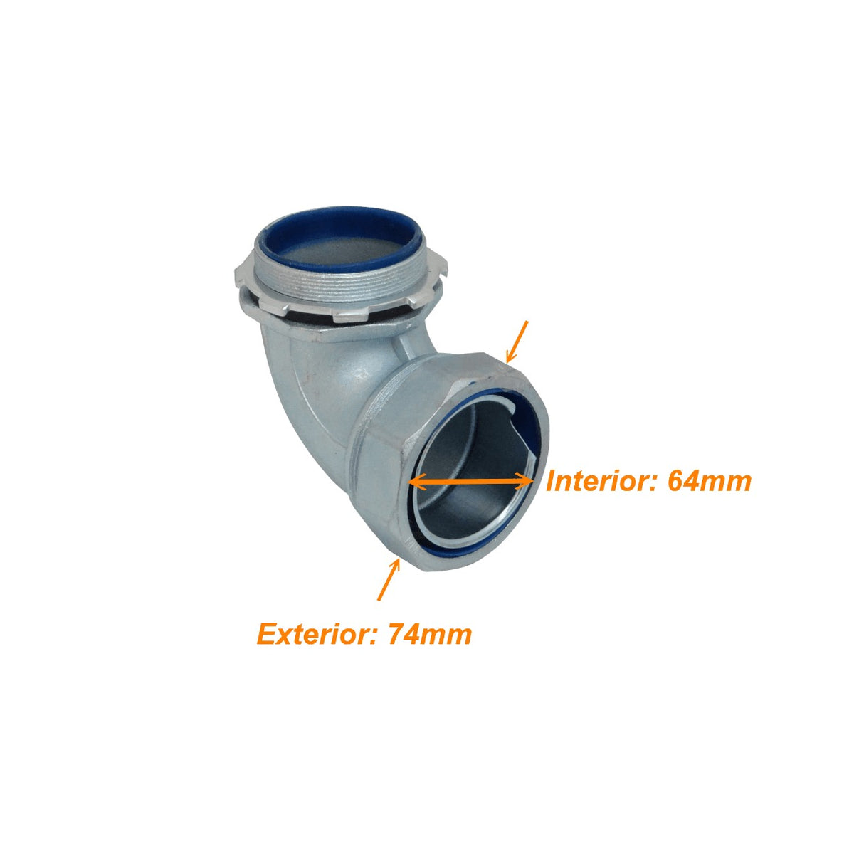 M63-SAC Prensaestopas metálico roscado 63mm para conduit flexible con aislamiento IP65