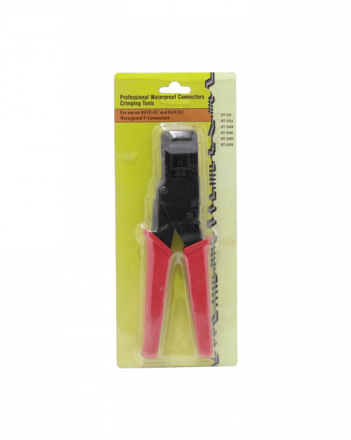 HT-508 Herramienta de Compresión Coaxial Profesional para Conectores RG59 RG6 20,3mm