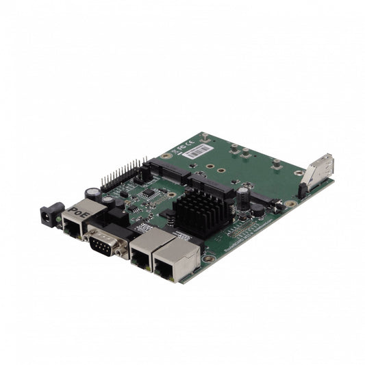 RBM33G MIKROTIK 880MHz 3-1000 2-SIM 2-MiniPCIe M.2/Ranura DB9 USB L4 105x150mm