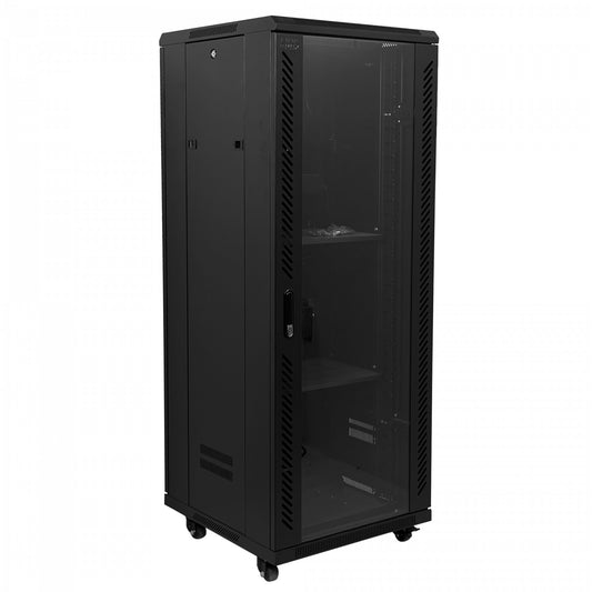 RK32-6L LINKMADE Rack de Piso con Vidrio 32U/140cm 600mm Ancho 60cm Fondo con PDU y Ventilación