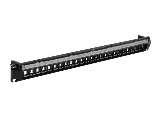 PPF24F FURUKAWA Panel de parcheo metálico de 1 unidad de rack para 24 conectores Keystone, sin carga, vacío, código 35050000