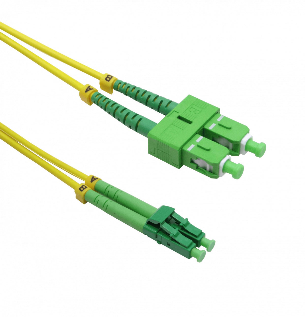 JFSAB3 3 metros SC/APC-LC/APC Monomodo SM Dúplex Latiguillo de Fibra Óptica 9/125µm 3mm