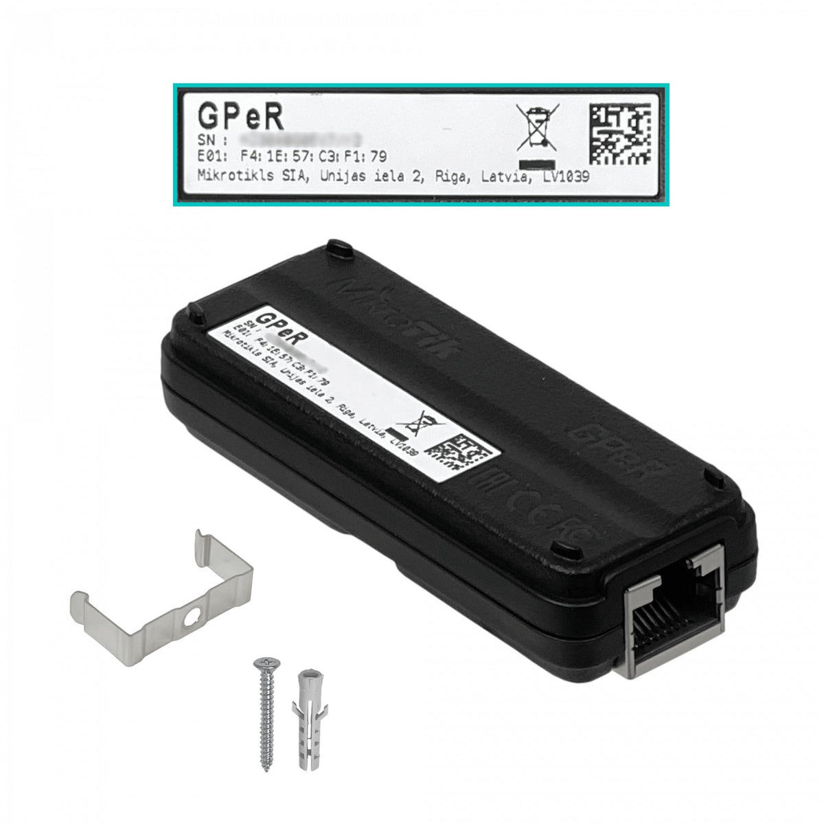 GPER MIKROTIK Extensor de red UTP con repetidor de 100 a 210 metros, alcance máximo 1,5km, requiere alimentación PoE 24V pasivo o 802.3af/at