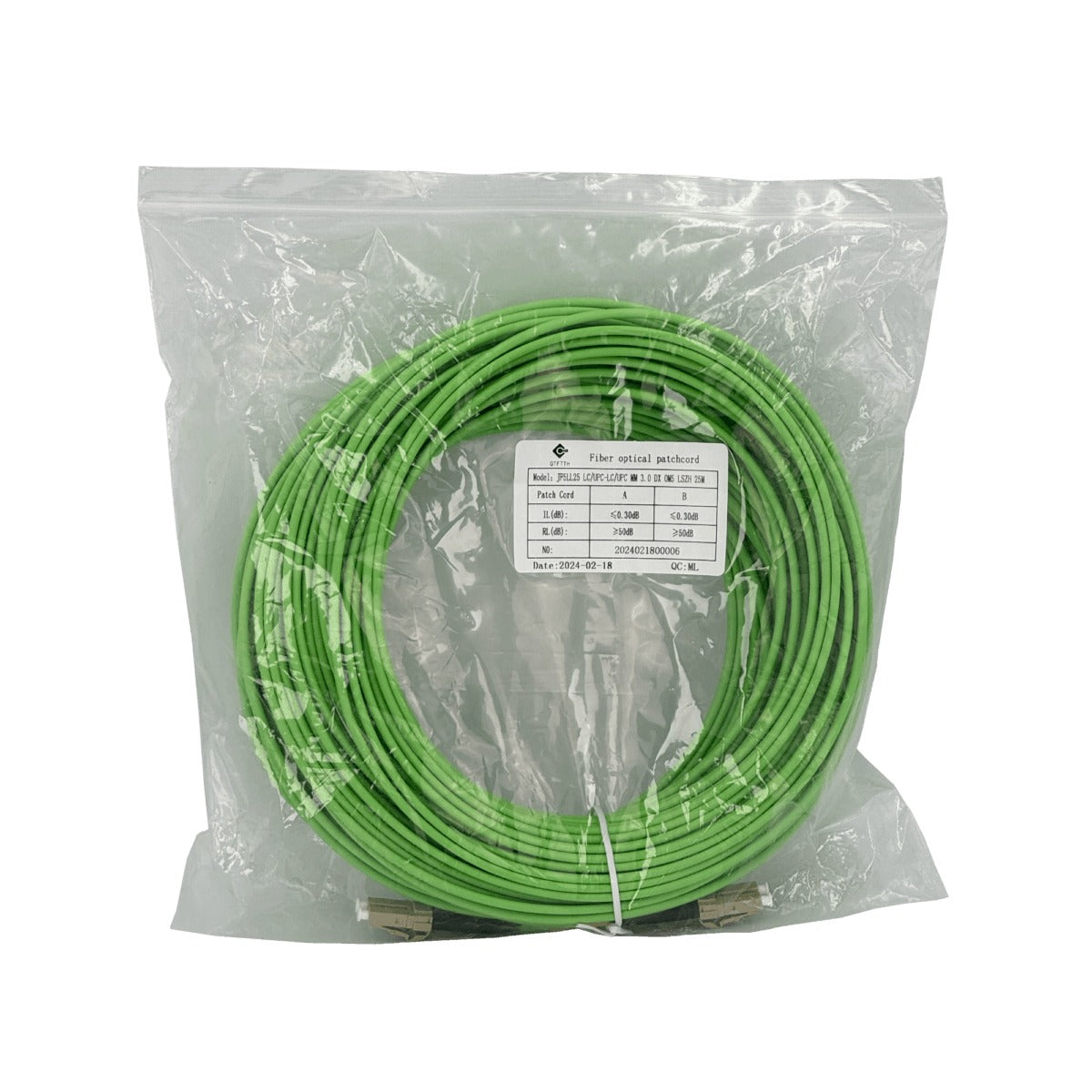 JF5LL25 5mt LC-LC OM5 MultiModo MM Duplex Jumper Fibra 50/125um LSZH