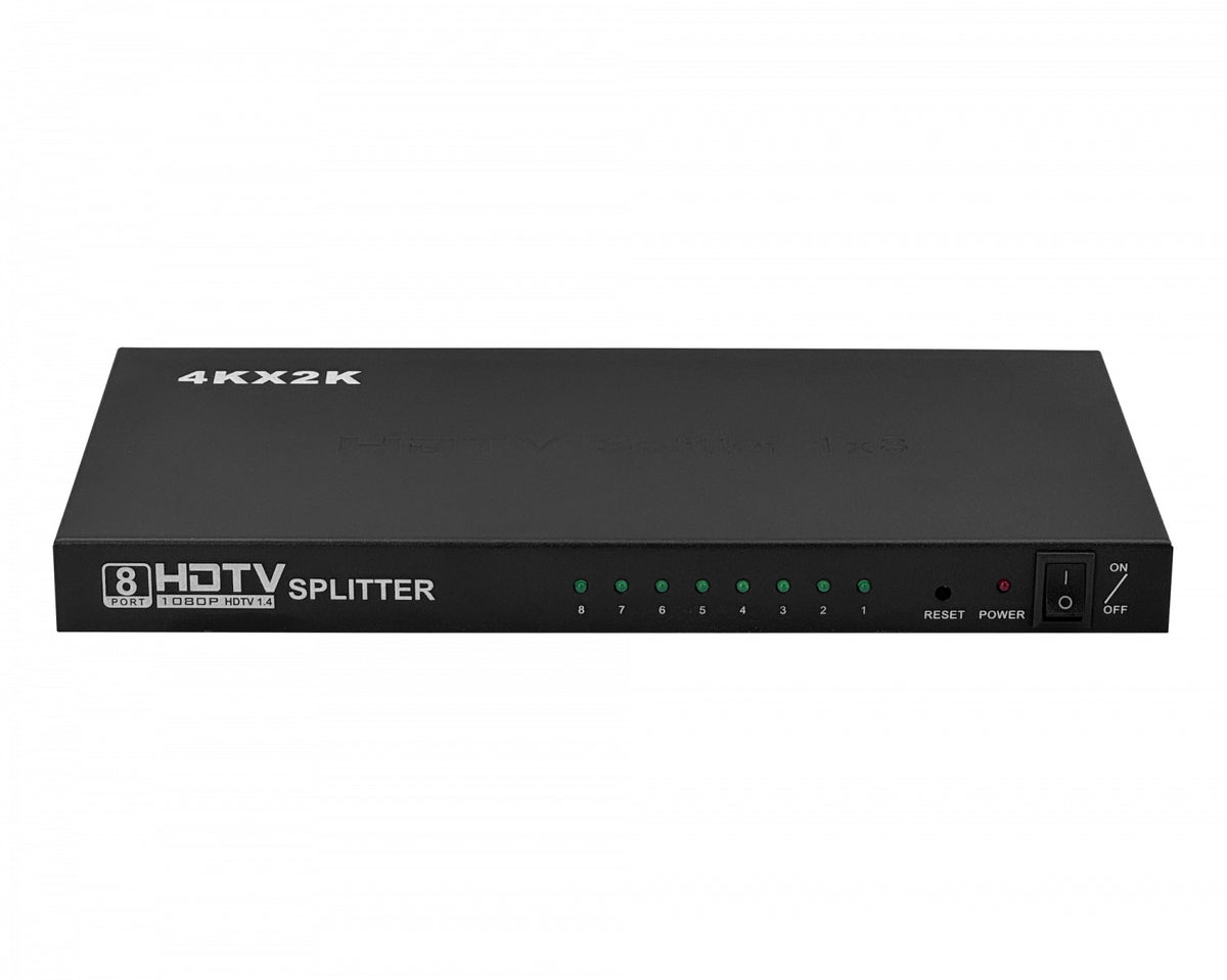 HDMI-1X8 Splitter 1x8 HDMI v1.3 1080p 1-in 8-out inc-5V-2A