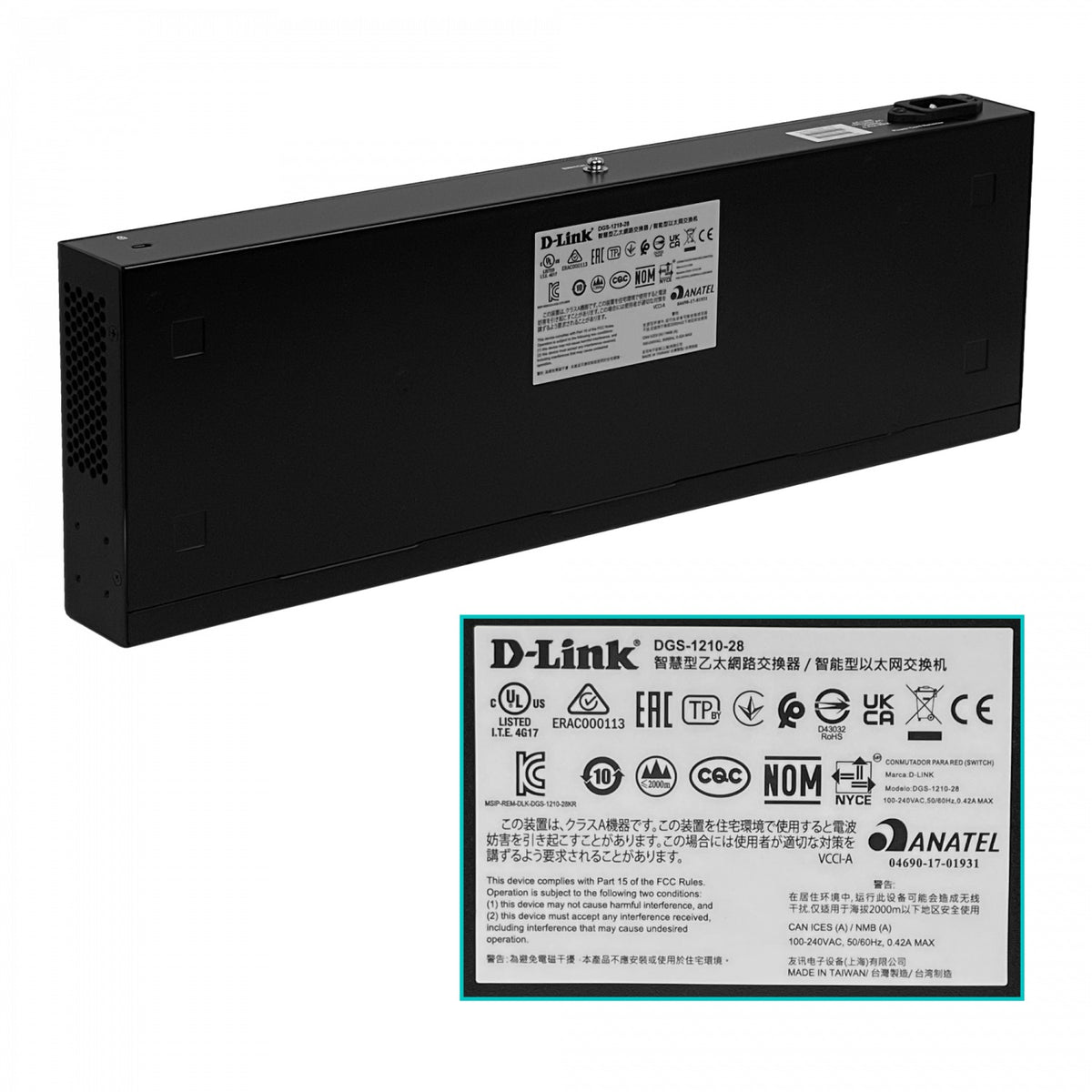 DGS-1210-28 D-LINK 24-1000 4-SFP Switch Smart Rack Fuente-Interna