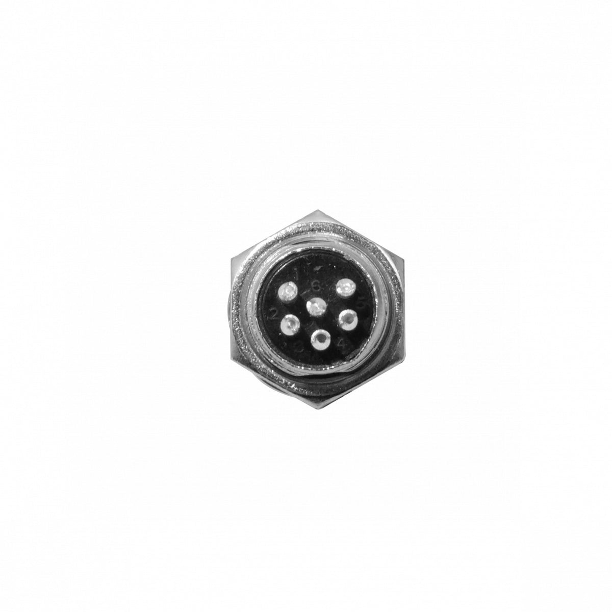 GX12MC-6 6-pin Macho Chasis Conector GX12 Soldable Aviacion