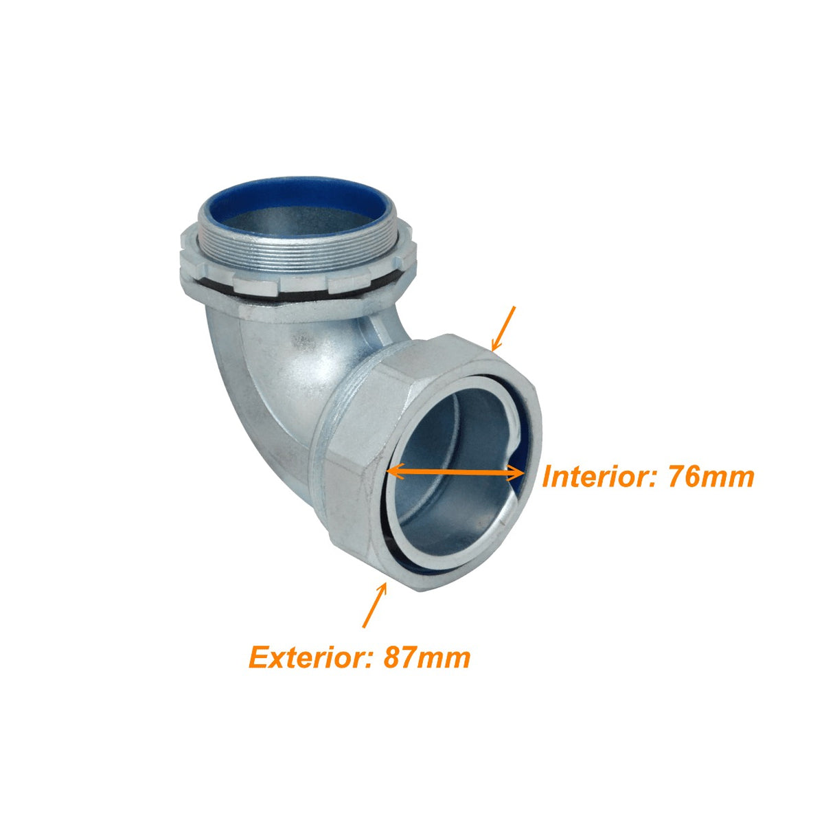 M75-SAC Metalico 75mm Conector Prensa Estopa para Flexible Aislacion IP65
