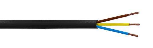 CORDON15 Cable Eléctrico Flexible RVV Negro, 3 Conductores de 1.5mm², Longitud 100 Metros, Capacidad 10-13 Amperios, Calibre 3x1.5mm