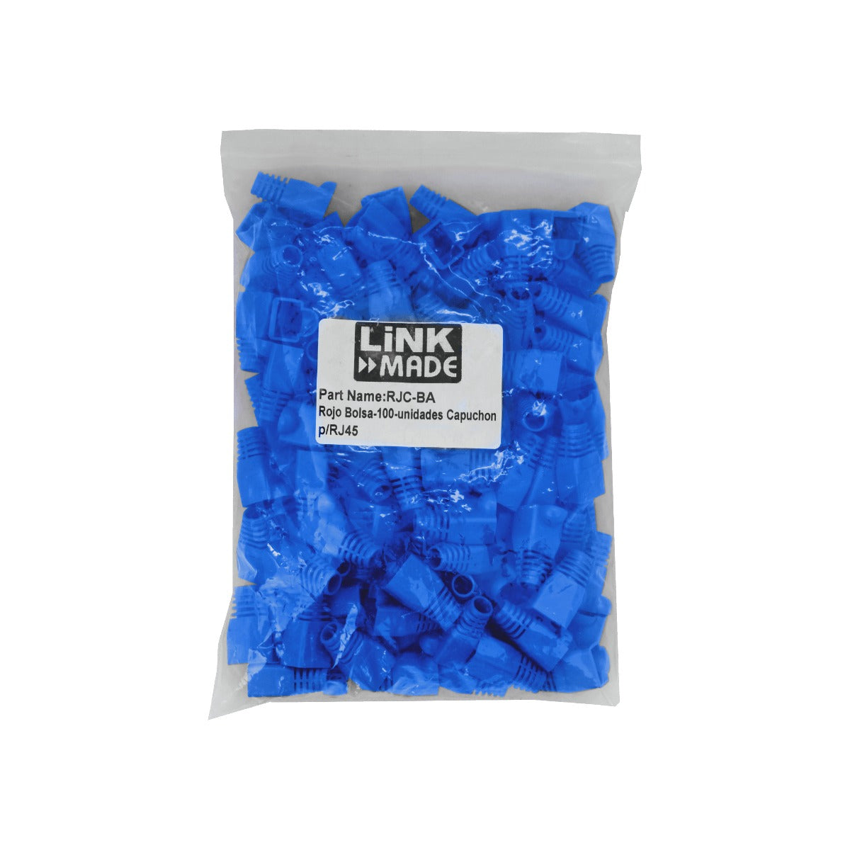 RJC-BA Tapa Protectora para Conector RJ45 Color Azul Paquete de 100 Unidades