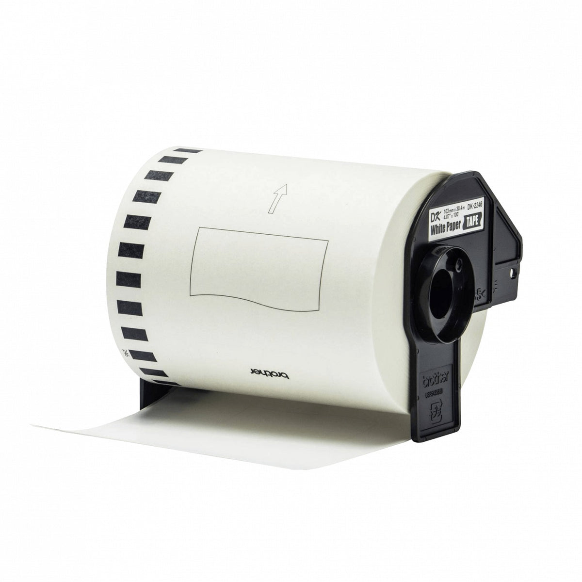 DK2246 BROTHER 103mm 30,4metros Negro sobre Blanco Papel-Continuo Etiquetas p/QL-1