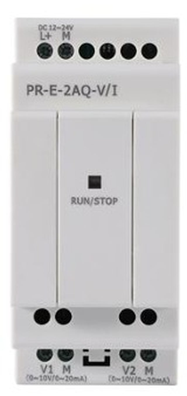 Módulo de Expansión PR-E-2AQ-V/I, 2 Salidas Análogas 0-10V o 0-20mA, Alimentación DC12-24V, Rievtech