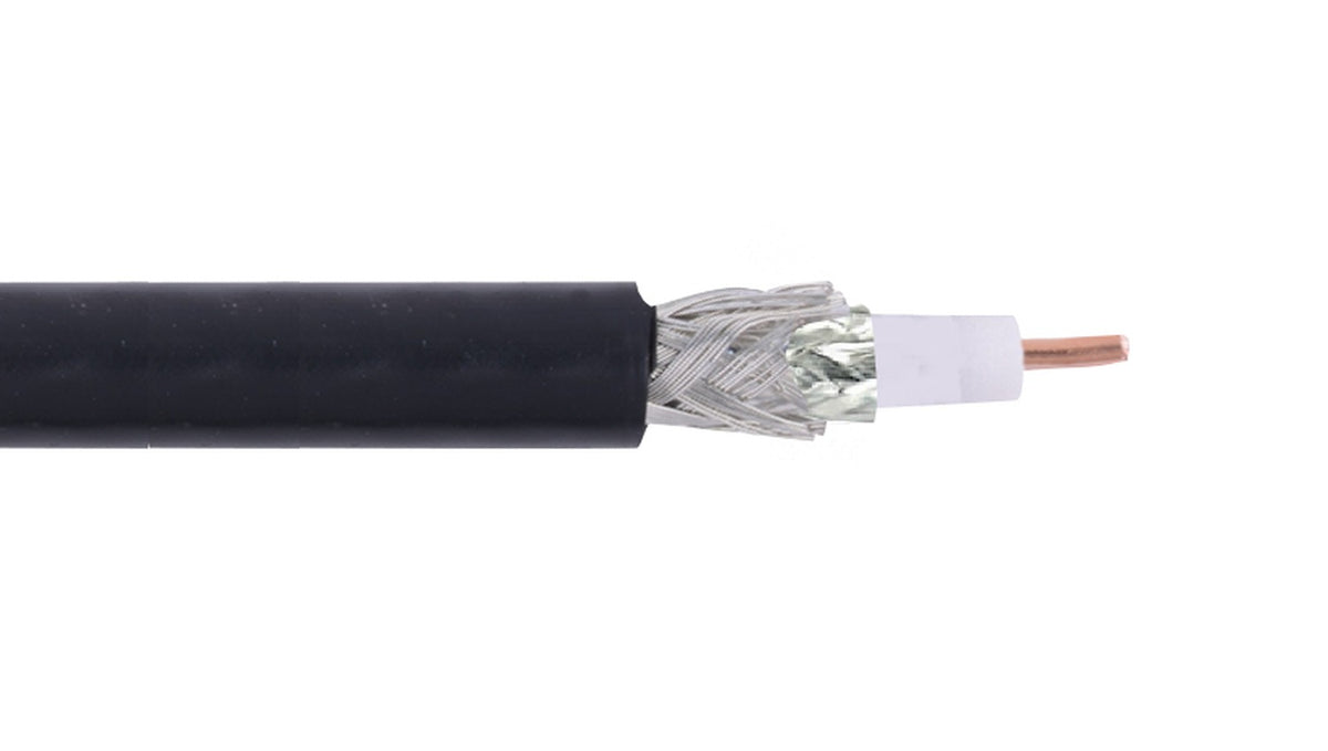 RG11 Cable Coaxial de Aleación CCS RG-11 Negro de 305 Metros