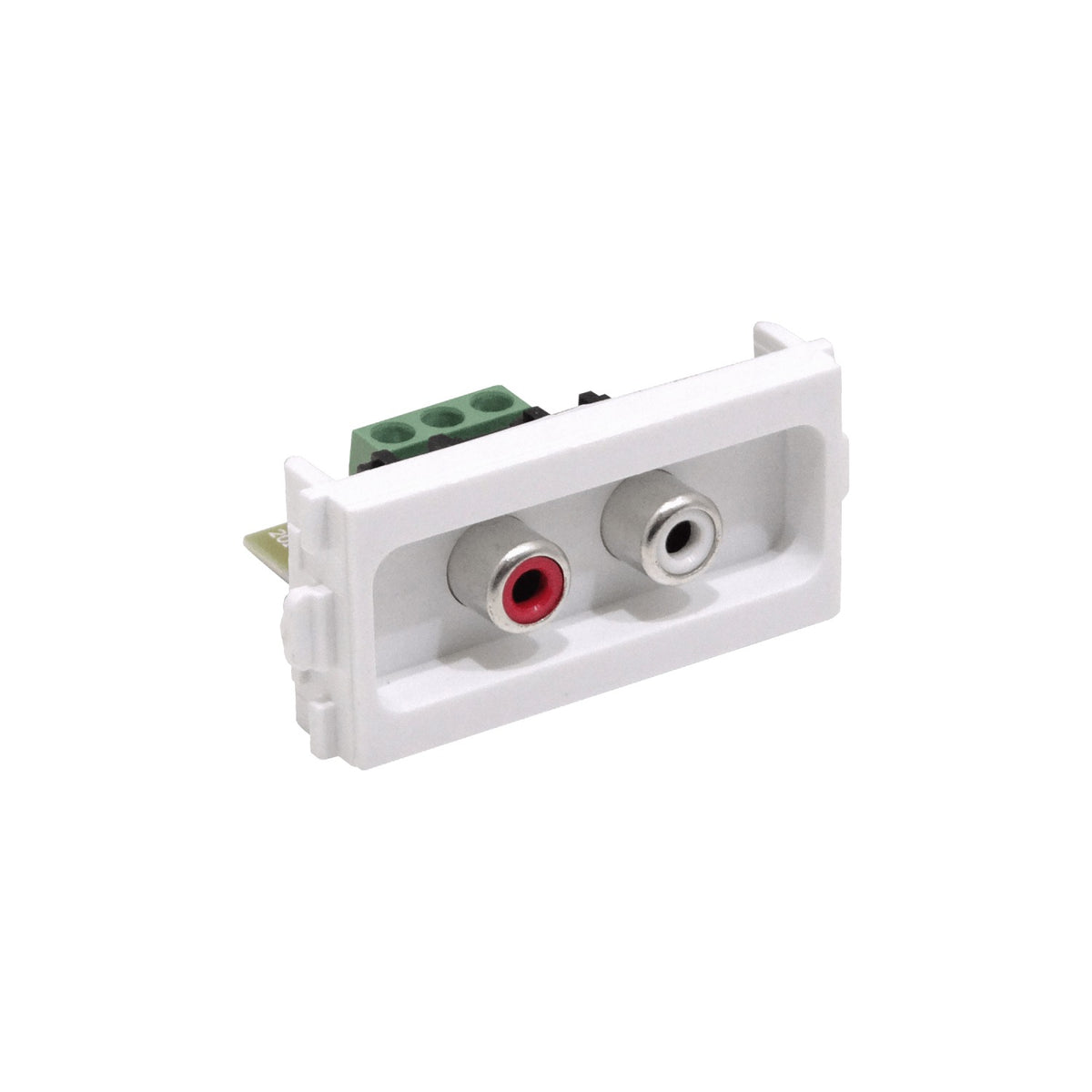 FQA2R Accesorio 2-RCA-Hembra Soporte-3 posiciones para Bastidor Multimedia FQ1-FQ2-FQ3