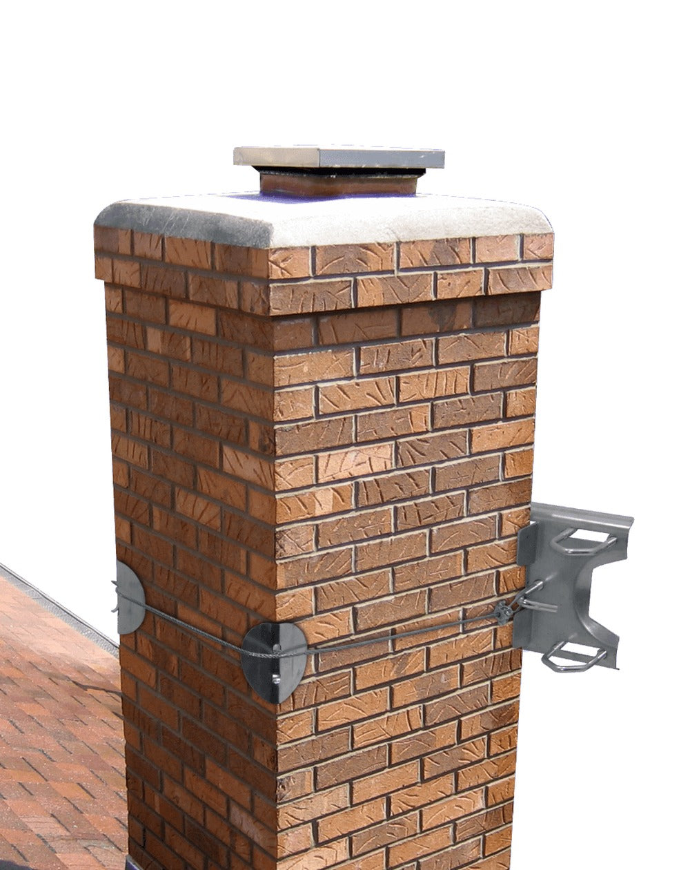 CHIMNEY Kit de Montaje para Chimenea Hasta 1-1/2-pulgadas Galvanizado