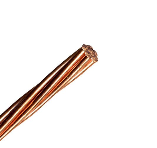 CDE-2 Conductor Eléctrico Desnudo Calibre 2AWG 33,6mm² Cableado Flexible 7 Hilos 124 Amperios por Metro Norma ASTM B8