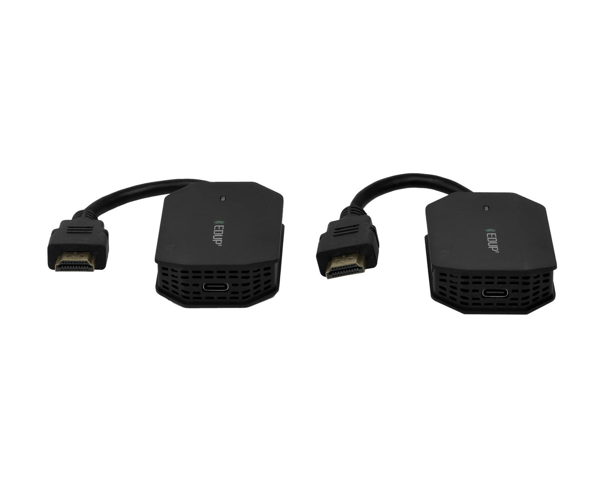 HDMI-5C. Kit Inalambrico HDMI-HDMI Ant-Fijas 30mt 5GHz req-5V 1080p Type-C