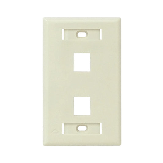 FP2WF FURUKAWA Placa frontal plana blanca para 2 conectores Keystone de 70x114mm ref. 35050017