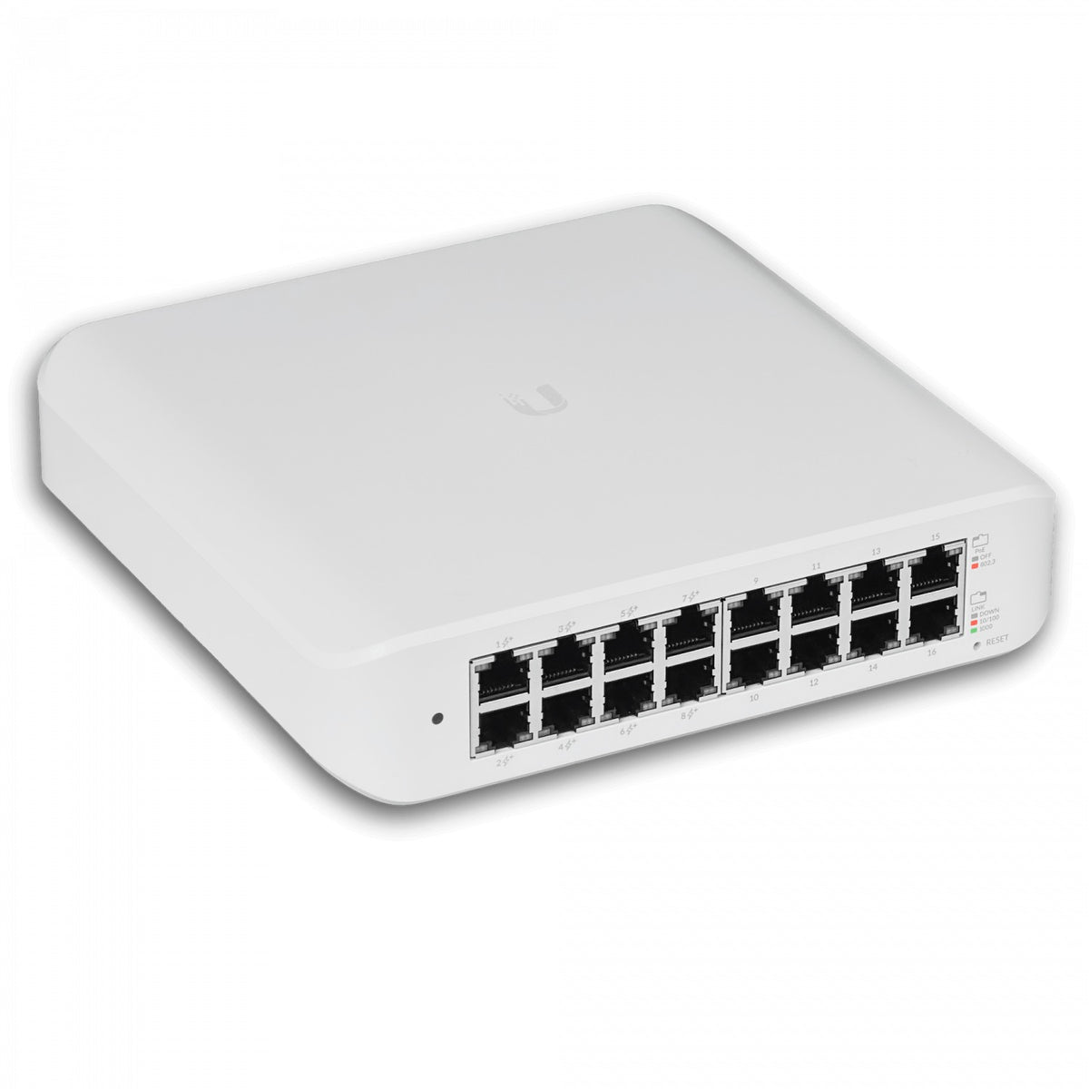 USW-LITE-16-POE. Conmutador de escritorio UI 45 W totales 16-1000-8-PoE+48af/52at requerido-UniFi USW-LITE-16-POE-EU UBIQUITI