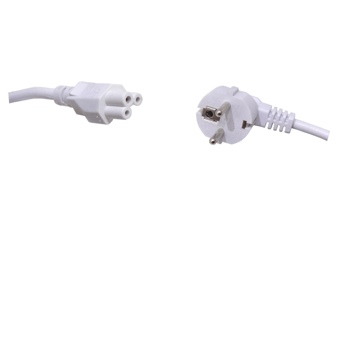 CSMT 0,6 metros Schuko-Macho Trébol-Hembra Cable Alimentación Negro 6A 3x0,75mm2 60cm