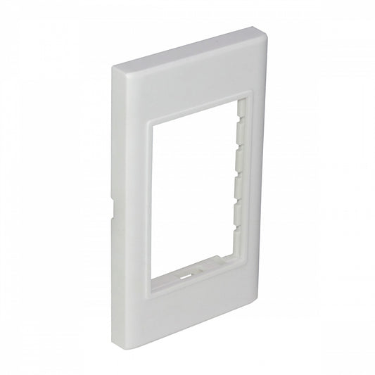 FQ3 Placa de Pared Multimedia Blanca LY-092 para 3 Módulos Dimensiones 120x70mm
