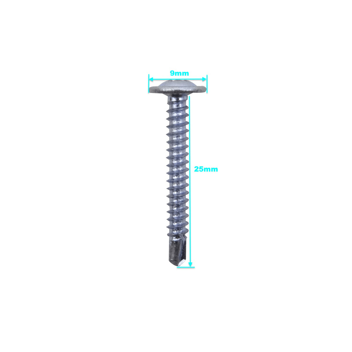 YUL8-08 100-piezas Tornillo autotaladrante cabeza de lenteja 8 x 1-pulgada Longitud-25mm zincado 651532001