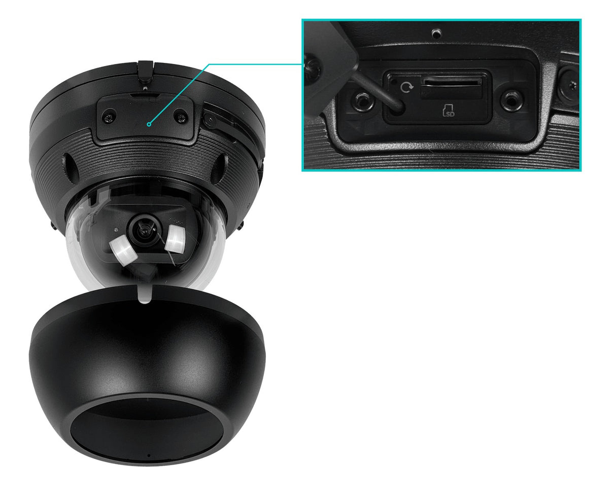 UVC-AI-DOME-B. Cámara IP UI UI Domo Negro 4K V110º 1-100 IR40m IK10 con Micrófono/Altavoz y PoE requerido UBIQUITI