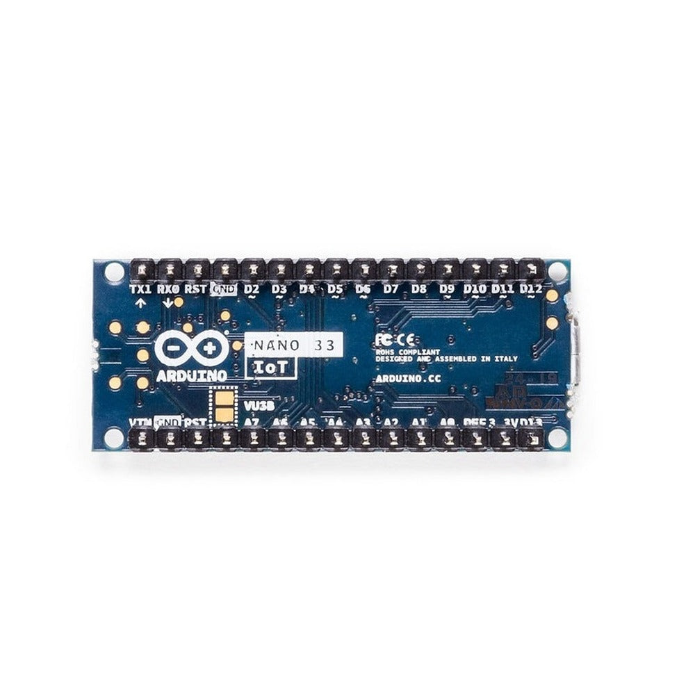 Tarjeta Arduino Nano 33 IoT dotada de Pines de Conexión