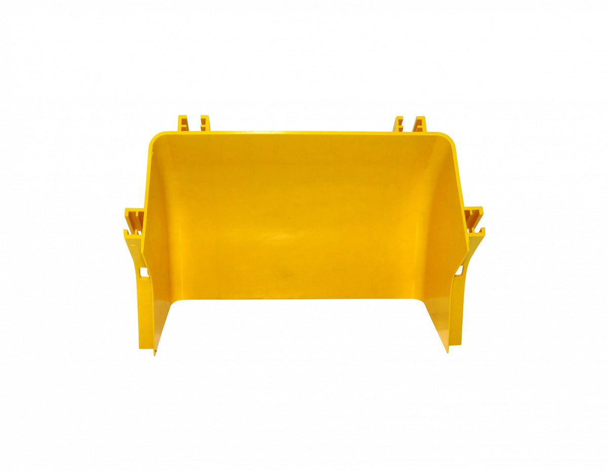 CCA-240-AI Curva interior a 45 grados de 240x100mm en color amarillo, material PC+ABS LSZH, conexión macho
