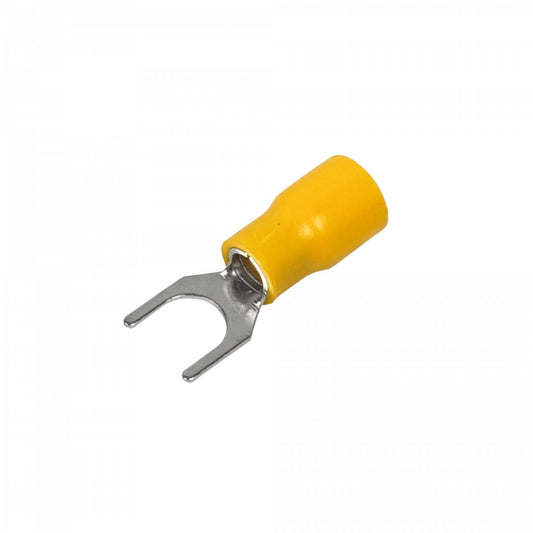 HORQ-6560 TERMINAL HORQUILLA-6,5MM 4,0-6,0MM2 50-UNIDADES CONECTOR AMARILLO CON AISLAMIENTO PVC