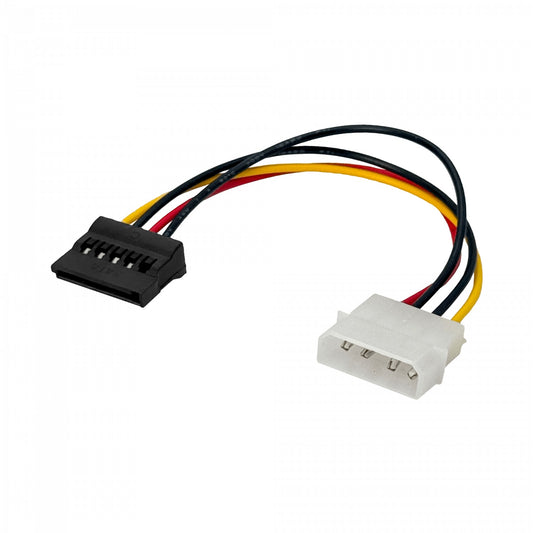PSATAIDE Adaptador de alimentación de 15cm con un conector MOLEX macho y un conector SATA hembra