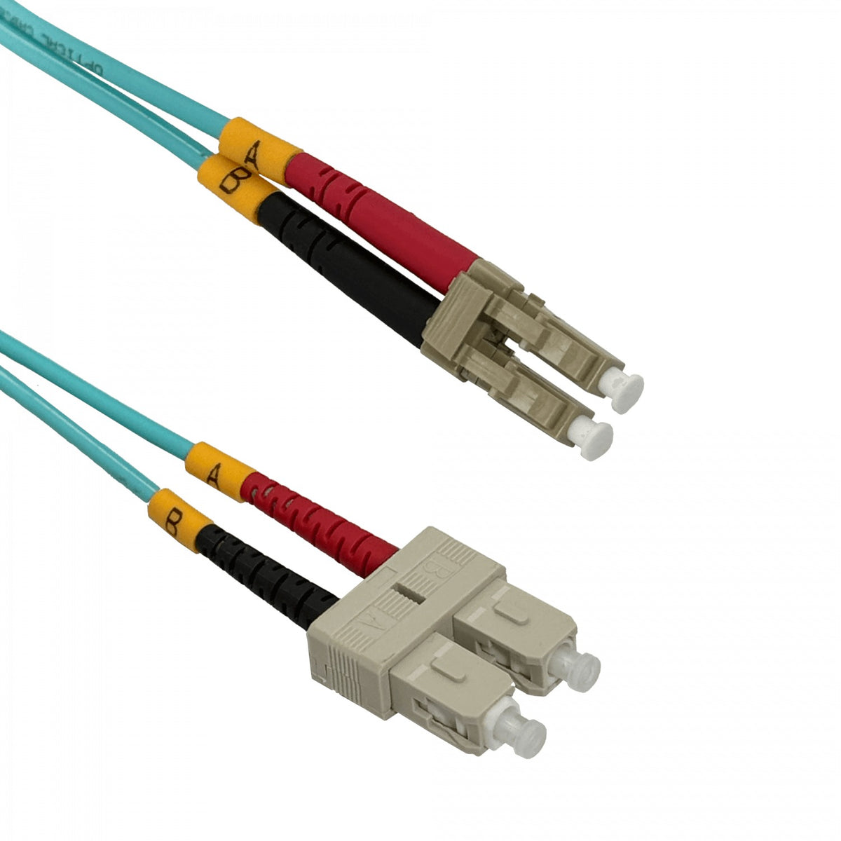 JF3LC25 25 metros Latiguillo Dúplex de Fibra Óptica Multimodo MM LC-SC OM3 50/125µm 3.0mm LSZH