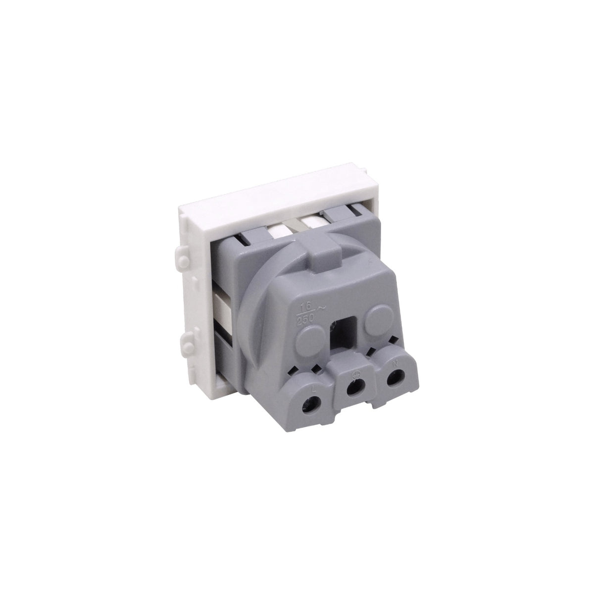 FQSCHUKO Módulo Schuko sin-Homologación 16A 2P+T para Bastidor Multimedia FQ2 FQ3