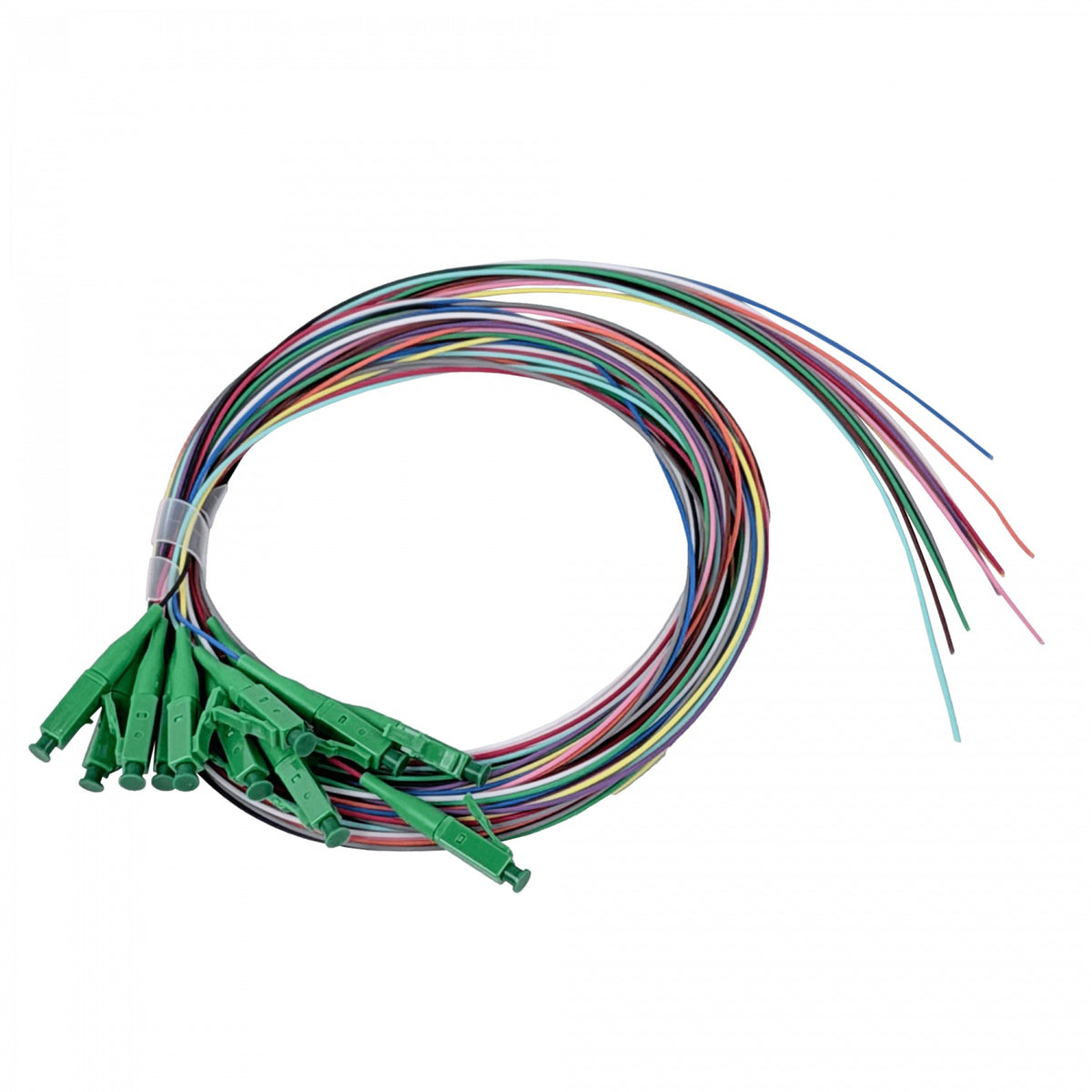JFSB-12 LC/APC Monomodo 1,5mt 12-unidades Pigtail Fibra Óptica Monomodo 12-Colores-diferentes
