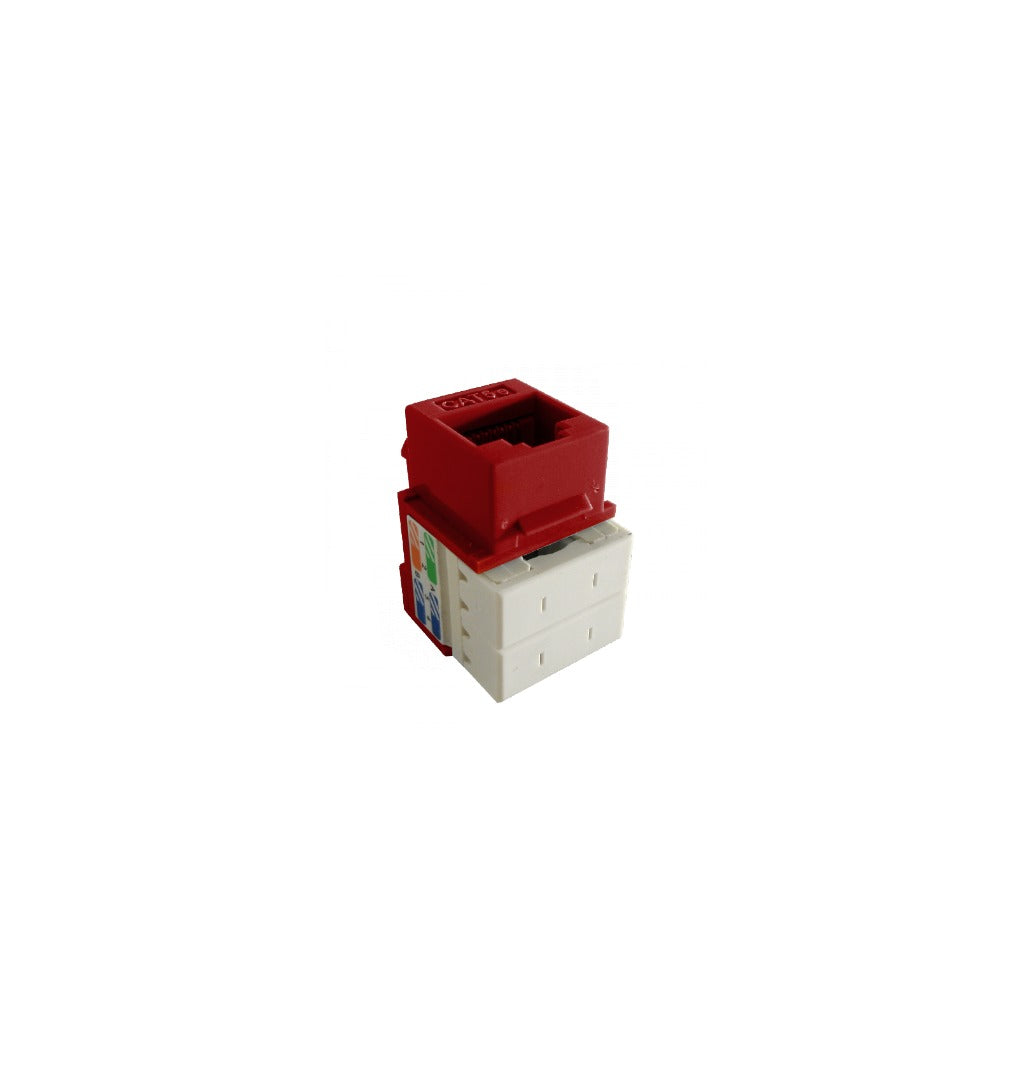 KP5RL LINKMADE Rojo Cat5E U/UTP Insertable Keystone Conector Hembra RJ45