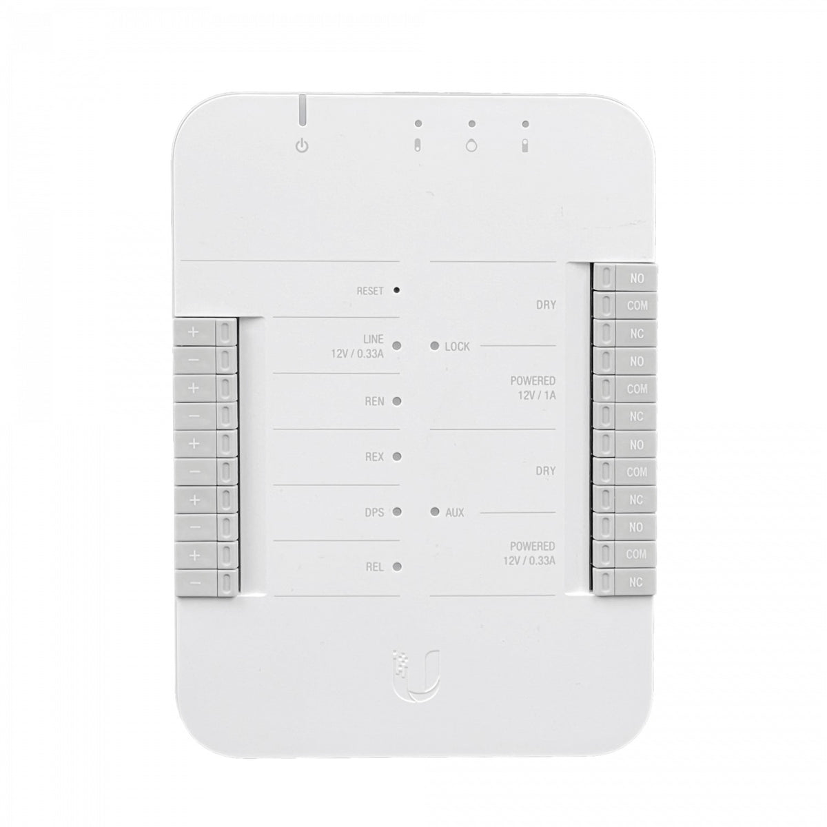 UA-HUB-DOOR. UI 1 puerta, 2 lectores, 2 cámaras, sensores, pulsadores, riel DIN, requiere PoE, UA-HUB. UBIQUITI