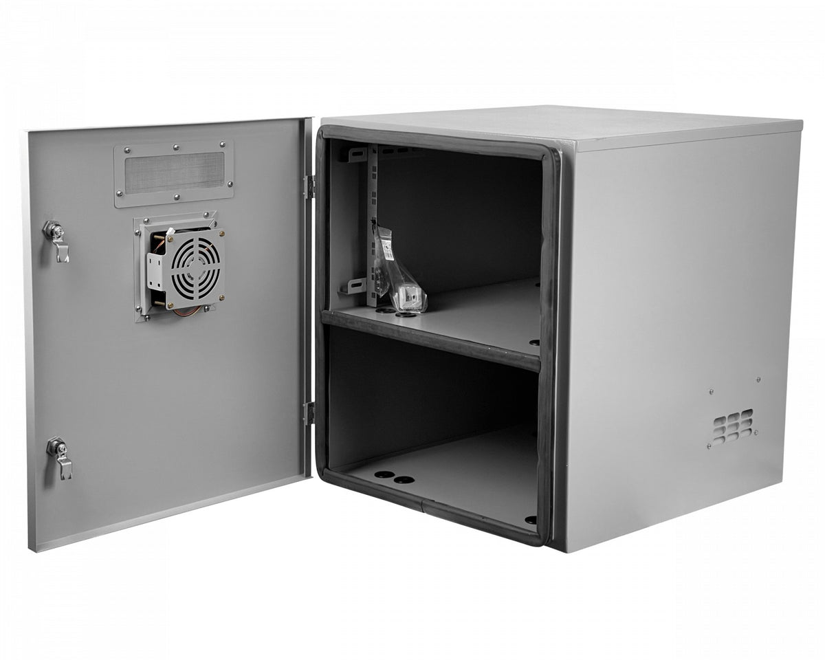 RK6-6BE ALGCOM Armario Estanco 6U 640x590mm IP54 para Exterior en Poste Galvanizado compatible con Acumuladores